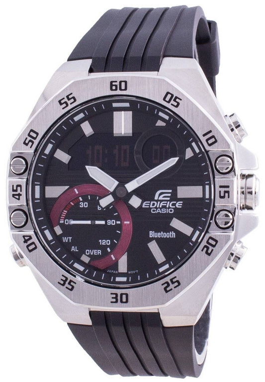 Refurbished Casio Edifice Analog Digital Black Dial Quartz ECB-10P-1A 100M Men's Watch