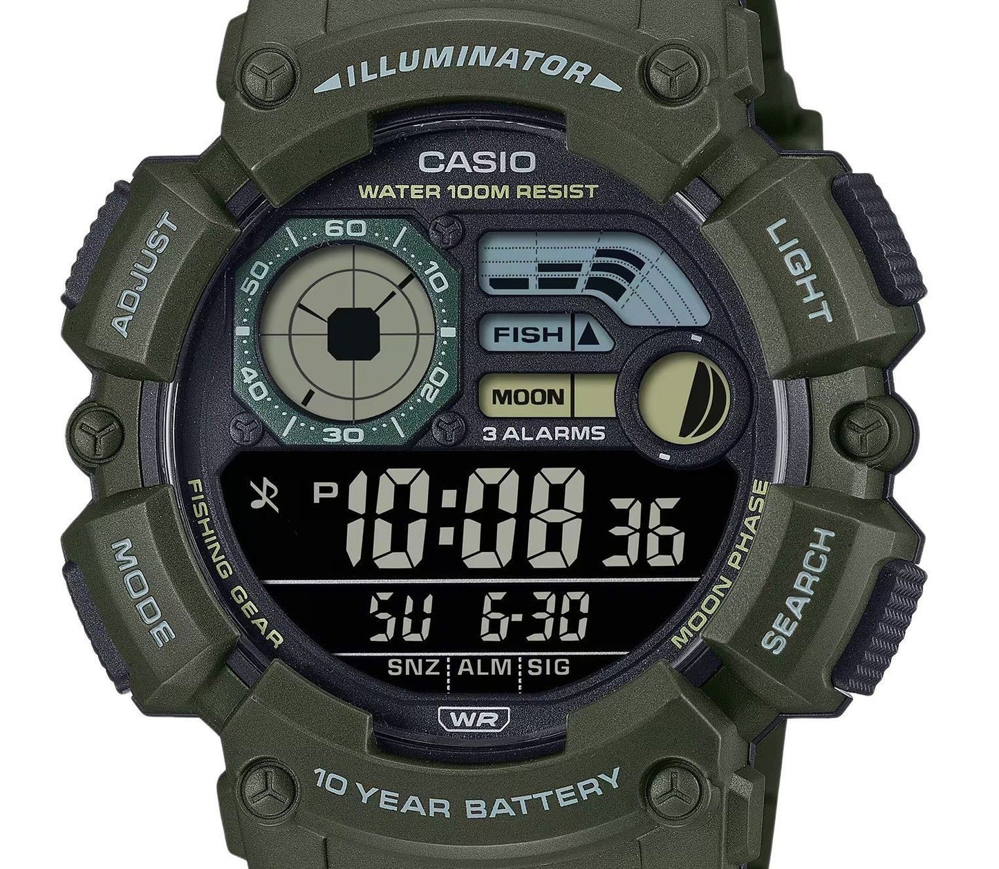 Casio Digital Resin Strap Quartz WS-1500H-3BV 100M Men's Watch
